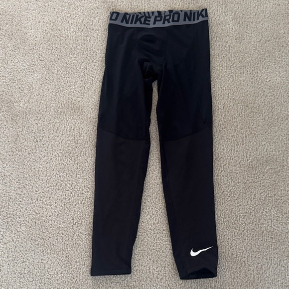 Nike Kids Pro Black Leggings - Picture 1 of 5